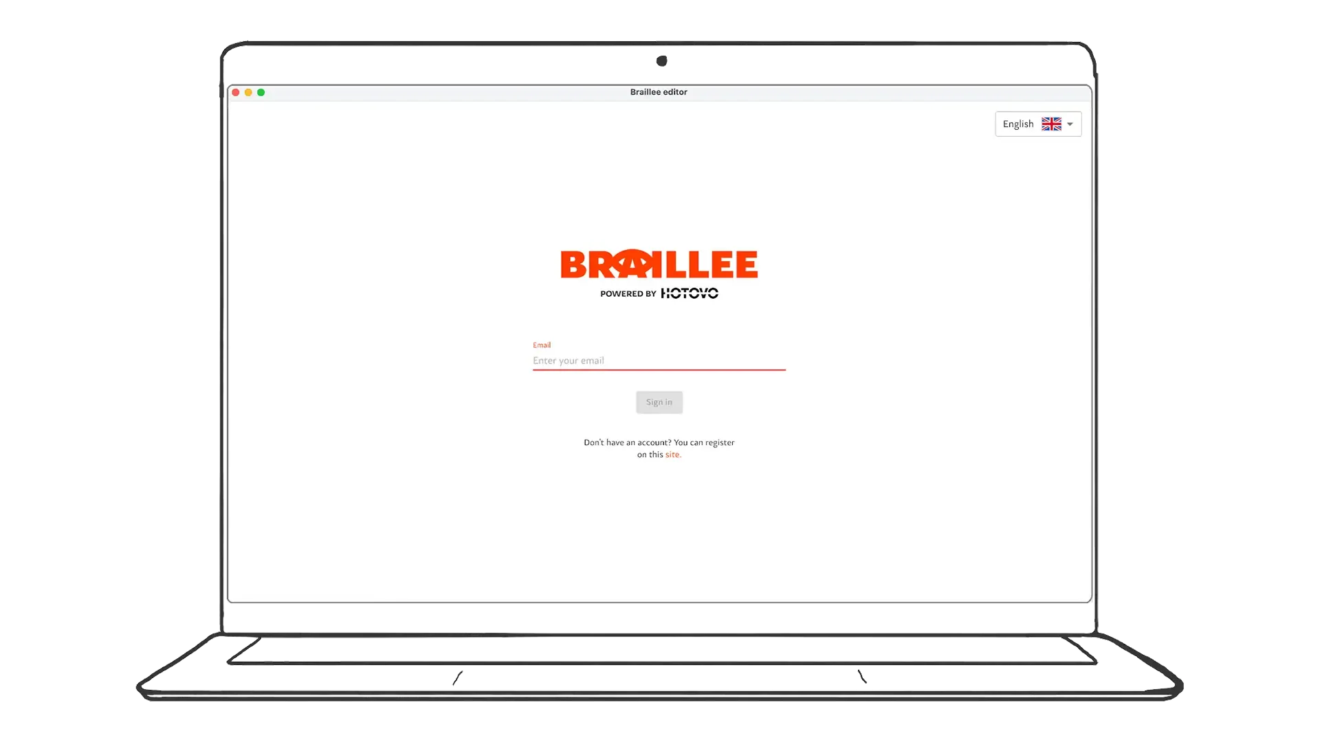 Braillee login page